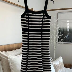 INC International Concepts Striped Black and White Dress
